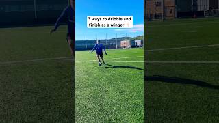 Dribbling and Finishing drill for Wingers  Score more football soccer footballshorts [upl. by Arhaz]