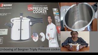 Bergner 35 ltr stainless steel triply pressure cooker [upl. by Mirabel]