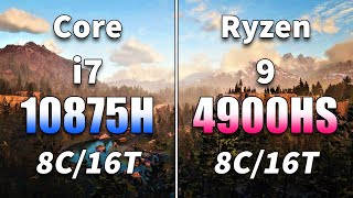 Core i7 10875H vs Ryzen 9 4900HS  Gameplay Benchmark Test [upl. by Dragde]