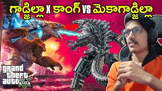 Godzilla X Kong VS Mechagodzilla In GTA 5  Monsterverse Series  THE COSMIC BOY [upl. by Nannoc]