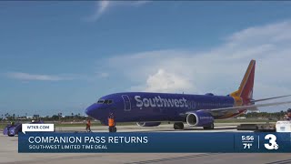 Southwests companion passes return for a limited time [upl. by Tedie]