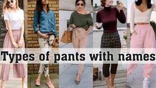 Types of pants and trousers with namesTHE TRENDY GIRL [upl. by Sarina]