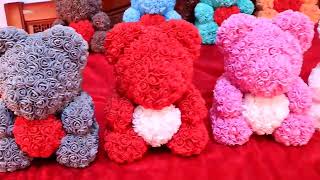 Popular And Premium Foam Pe Rose Bear For Valentines Day Gifts [upl. by Barth]