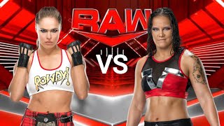 WWE RAW LIVE FULL MATCH  Ronda Rousey VS Shayna Baszler [upl. by Lola652]