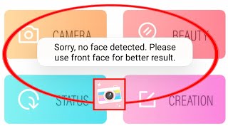 How To Fix Sorry No Face Detected Please Use Front Face For Better Result Beauty Camera App [upl. by Urien946]