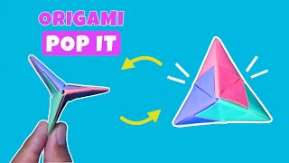 easy paper origami toy  how to make paper diy pop it [upl. by Cappella]