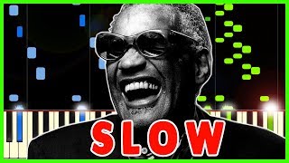 HIT THE ROAD JACK  RAY CHARLES  Slow Piano Tutorial 50 Speed [upl. by Graham]