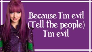 Evil  Dove Cameron Lyrics From Disneys Descendants Wicked World [upl. by Atiuqram]