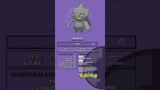 Banette el pokemon marioneta pokedex pokemongame hoenn pokemongo anime halloween fantasma [upl. by Lindeberg130]