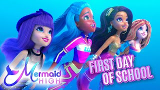 First Day Of School Mermaids On Land  Mermaid High Episode 1 Animated Series  Cartoons for Kids [upl. by Prager]