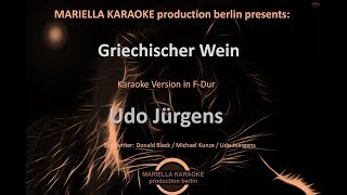 Udo Jürgens  Griechischer Wein Karaoke Version [upl. by Brent]