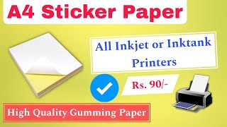 A4 Label Stickers Paper  Photo Sticker Paper For All Inkjet or Inktank Printers [upl. by Jacqueline]