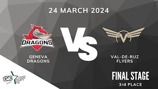 Finals A Geneva dragons VS ValdeRuz Flyers  Match for the 3rd place  Court A  EWC2024 [upl. by Arocahs]