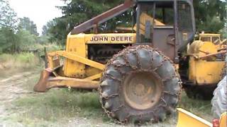 John Deere 640D Log Skidder [upl. by Arracahs]