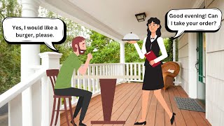 Simple English Conversation in Restaurants [upl. by Elvie]