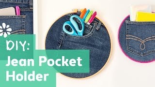 How to Make a Jean Pocket Holder [upl. by Ann]