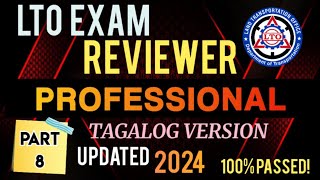 LTO EXAM REVIEWER FOR PROFESSIONAL DRIVERS LICENSE UPDATED 2024 TAGALOG VERSION PART 8 [upl. by Cornelia735]