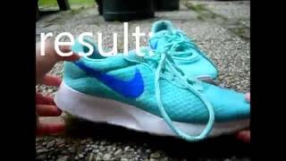 HOW TO CLEAN NIKE SHOESsole AND fabric MadeWithHeart [upl. by Ettennil769]