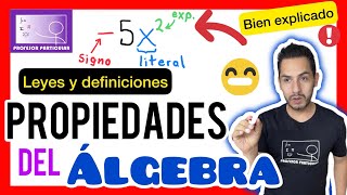 ✅Á𝐋𝐆𝐄𝐁𝐑𝐀 𝐏𝐑𝐎𝐏𝐈𝐄𝐃𝐀𝐃𝐄𝐒 Introducción al ÁLGEBRA Apréndelo YA😎​🫵​💯  Álgebra [upl. by Onahpets]