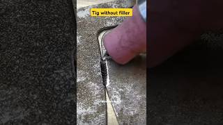 Tig welding without filler material tigwelder tig weldcraftstudio creativeart weldingtricks [upl. by Sioled607]