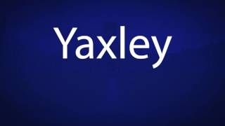 How to pronounce Yaxley  Harry potter characters [upl. by Hazem]