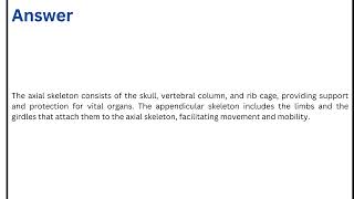 Distinguish between the axial and appendicular skeletons [upl. by Tiedeman421]