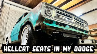 Hellcat Seats Core Support Swap Ideas For The Dodge D100 [upl. by Farlie753]