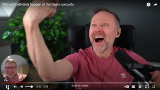 Reaction to Limmy  Oasis Concerts 🎸 [upl. by Rolfe642]