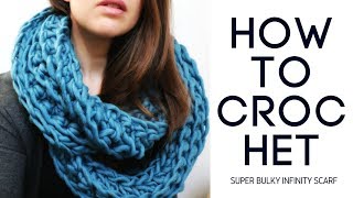 Super Bulky Ribbed Infinity Scarf [upl. by Hamo]