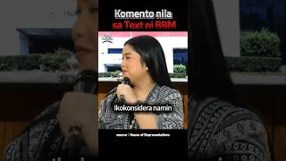 KOMENTO NILA SA TEXT NI BBM Congress BBM VPSara [upl. by Deonne]