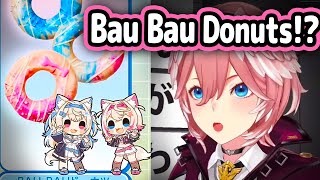 Lui Eats FuwaMocos Bau Bau Donuts OnStream and Feeds Laplus and Iroha Cutely【Hololive】 [upl. by Ettennig751]