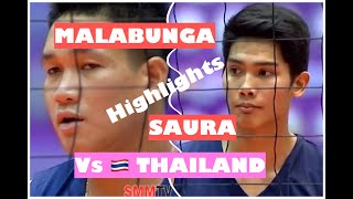 KIM MALABUNGA FRANCIS SAURA HIGHLIGHTS VS THAILAND SEALECT TUNA 2019 [upl. by Senga256]