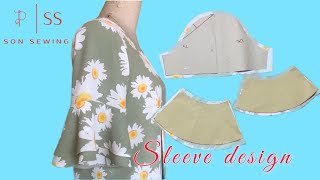 Sleeve design 2022  how to cut sleeves for beginer  New sleeve design  Son Sewing [upl. by Hillard]