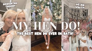 HEN DO VLOG The best Hen Do party weekend in Bath UK Bridgerton themed Party amp planning ideas [upl. by Atinahc]