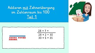 Lernvideo Addieren mit Zehnerübergang Teil 1 [upl. by Cottle199]