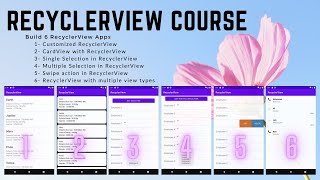 Exclusive Advanced RecyclerView Tutorial  Build 6 Apps with RecyclerView [upl. by Ahlgren309]