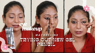 trying out Maybelline New York Tattoo Smokey Kohl Gel Pencil eyemakeup kajal makeuptalks [upl. by Edrei662]