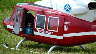 4 Bladerotor HBXRP Bell 412 Air Zermatt Superscale turbine RC Helicopter [upl. by Xxam655]