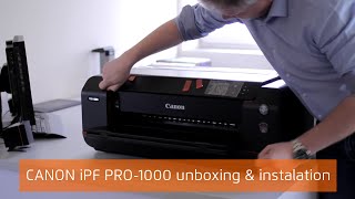 Canon imagePROGRAF iPF Pro 1000  unboxing amp instalation [upl. by Henden777]