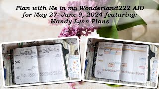 Plan with Me in my WWW222 AIO for May 27  June 9 2024 featuring Mandy Lynn Plans [upl. by Jarus961]