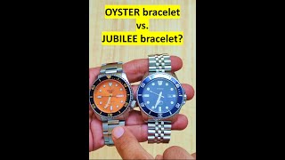 Differences between watch straps Oyster bracelet vs Jubilee bracelet rolex seiko casio watches [upl. by Kaasi]