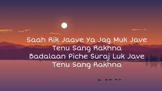 Tenu Sang Rakna  lyrical video Jigra Arjit singh  Alia Bhatt vedang Raina [upl. by Nirehs]