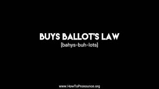 How to Pronounce quotbuys ballots lawquot [upl. by Lleynad781]