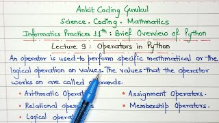 Assignment Operator in python  Informatics Practices class 11 cbseboard python [upl. by Kcered]