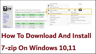 How To Download And Install 7 zip On Windows 1011 [upl. by Stillman]