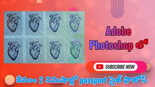 How To Create Passport Size Photo In Adobe Photoshop Telugu  Uday Vlogs Dhone [upl. by Sone787]