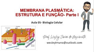 Biologia CelularEnsino SuperiorAula 05 Membrana Plasmática I [upl. by Mastat]