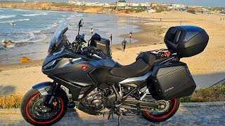 Honda NT1100 🏍️ ride to Baleal island  4K UltraHD [upl. by Adamek]