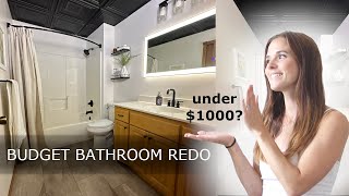 Budget Bathroom Makeover  DIY Bath Remodel [upl. by Lawler]