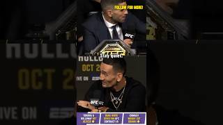 Part 1  Topuria amp Holloway get HEATED at presser 😬 ufc ufc308 iliatopuria maxholloway mma [upl. by Ahsiemal]